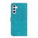 Samsung Galaxy S24 European Floral Embossed Leather Phone Case - Blue