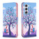 Samsung Galaxy S24 5G Colored Drawing Pattern Leather Phone Case - Owl