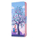 Samsung Galaxy S24 5G Colored Drawing Pattern Leather Phone Case - Owl