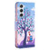 Samsung Galaxy S24 5G Colored Drawing Pattern Leather Phone Case - Owl