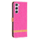 Samsung Galaxy S24 5G Color Block Denim Texture Leather Phone Case - Rose Red