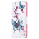 Samsung Galaxy S24 5G Colored Drawing Pattern Leather Phone Case - Flowers Butterfly
