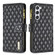 Samsung Galaxy S24 5G Diamond Lattice Zipper Wallet Leather Flip Phone Case - Black