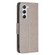 Samsung Galaxy S24 5G Embossing Two Butterflies Pattern Leather Phone Case - Grey