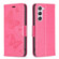 Samsung Galaxy S24 5G Embossing Two Butterflies Pattern Leather Phone Case - Rose Red