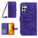 Samsung Galaxy S24 5G Skin Feel Sun Flower Embossed Flip Leather Phone Case with Lanyard - Dark Purple