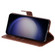 Samsung Galaxy S24 Fashion Calf Texture Zipper Leather Phone Case - Brown