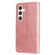 Samsung Galaxy S24 Fashion Calf Texture Zipper Leather Phone Case - Rose Gold
