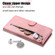 Samsung Galaxy S24 Fashion Calf Texture Zipper Leather Phone Case - Rose Gold