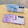 Samsung Galaxy S24 5G Gradient Glitter Immortal Flower Ring All-inclusive Phone Case - Purple
