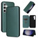 Samsung Galaxy S24 5G Carbon Fiber Texture Flip Leather Phone Case - Green