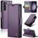 Samsung Galaxy S24 CaseMe 023 Butterfly Buckle Litchi Texture RFID Anti-theft Leather Phone Case - Pearly Purple