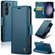 Samsung Galaxy S24 CaseMe 023 Butterfly Buckle Litchi Texture RFID Anti-theft Leather Phone Case - Blue