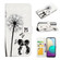 Samsung Galaxy S24 5G Oil Embossed 3D Drawing Leather Phone Case - Couple Dandelion