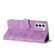Samsung Galaxy S24 5G Flower Embossing Pattern Leather Phone Case - Purple