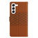 Samsung Galaxy S24 5G Diamond Embossed Skin Feel Leather Phone Case - Brown