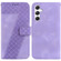 Samsung Galaxy S24 5G 7-shaped Embossed Leather Phone Case - Purple