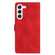 Samsung Galaxy S24 5G Flower Butterfly Embossing Pattern Leather Phone Case - Red
