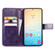 Samsung Galaxy S24 5G Four-leaf Clasp Embossed Buckle Leather Phone Case - Purple