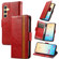 Samsung Galaxy S24 5G CaseNeo Splicing Dual Magnetic Buckle Leather Phone Case - Red
