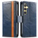 Samsung Galaxy S24 5G CaseNeo Splicing Dual Magnetic Buckle Leather Phone Case - Blue