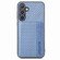 Samsung Galaxy S24 5G Carbon Fiber Magnetic Card Wallet RFID Blocking Phone Case - Blue