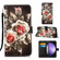 Samsung Galaxy S24 5G Colored Drawing Pattern Plain Weave Leather Phone Case - Roses On Black