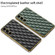 Samsung Galaxy S24 5G GKK Rhombus Pattern Electroplating Plain PU Phone Case - Green