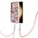 Samsung Galaxy S24 5G Electroplating Pattern IMD TPU Shockproof Case with Neck Lanyard - Pink Scales