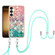 Samsung Galaxy S24 5G Electroplating Pattern IMD TPU Shockproof Case with Neck Lanyard - Colorful Scales