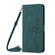 Samsung Galaxy S24 Skin Feel Heart Embossed Leather Phone Case with Long Lanyard - Green