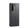 Samsung Galaxy S24 5G Fierre Shann PU Genuine Leather Texture Phone Case - Black