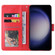 Samsung Galaxy S24 5G Multifunctional Horizontal Flip Leather Phone Case with Three Card Slot - Red