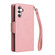 Samsung Galaxy S24 5G Rivet Buckle 9 Cards Three Fold Leather Phone Case - Rose Gold