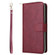 Samsung Galaxy S24 5G 9 Card Slots Zipper Wallet Bag Leather Phone Case - Wine Red