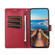 Samsung Galaxy S24 5G PU Genuine Leather Texture Embossed Line Phone Case - Red