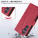 Samsung Galaxy S24 5G PU Genuine Leather Texture Embossed Line Phone Case - Red