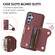 Samsung Galaxy S24 DF-09 Crossbody Litchi texture Card Bag Design PU Phone Case - Wine Red