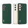Samsung Galaxy S24 5G ABEEL Genuine Leather Silky Soft Black Edge Phone Case - Green
