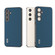 Samsung Galaxy S24 5G ABEEL Genuine Leather Silky Soft Black Edge Phone Case - Blue