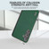 Samsung Galaxy S24 5G ABEEL Genuine Leather Luxury Black Edge Phone Case - Night Green