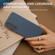 Samsung Galaxy S24 5G ABEEL Genuine Leather Luxury Black Edge Phone Case - Royal Blue