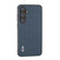 Samsung Galaxy S24 5G ABEEL Genuine Leather Luxury Black Edge Phone Case - Royal Blue