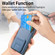 Samsung Galaxy S24 5G Carbon Fiber Card Bag Fold Stand Phone Case - Blue