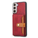 Samsung Galaxy S24 5G Calfskin Card Slot TPU + PU Phone Case - Red