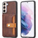 Samsung Galaxy S24 5G Calfskin Card Slot TPU + PU Phone Case - Brown