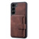 Samsung Galaxy S24 5G Skin Feel Dream RFID Anti-theft PU Card Bag Phone Case - Coffee