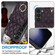 Samsung Galaxy S24 5G Rhombic Texture Card Bag Phone Case with Long Lanyard - Dark Purple