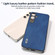 Samsung Galaxy S24 5G ABEEL Retro Texture PU Phone Case - Blue