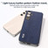 Samsung Galaxy S24 5G ABEEL Wood Texture PU Phone Case - Blue